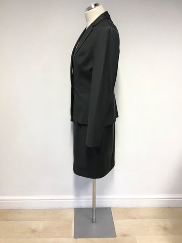 TED BAKER WORKING TITLE DARK GREY WOOL BLEND DRESS SUIT SIZE 3 UK 12
