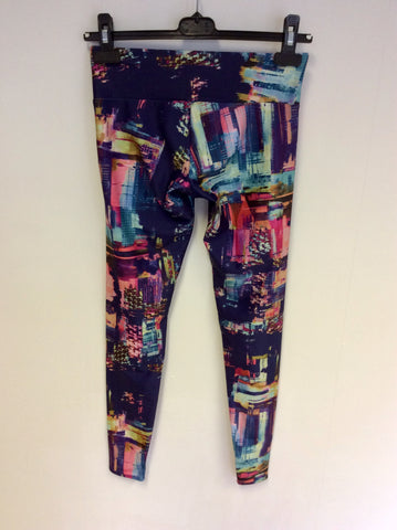 BRAND NEW ONZIE MULTI COLOURED PRINT FITNESS LEGGINGS SIZE XS