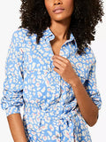 BRAND NEW MINT VELVET ALEX BLUE ANIMAL PRINT SHIRT DRESS SIZE 12
