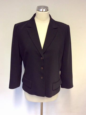 KENZO JUNGLE BLACK SUIT JACKET SIZE 42 UK 14