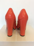 BRAND NEW WITH DEFECTS RAVEL CORAL PATENT HEELS SIZE 5/38