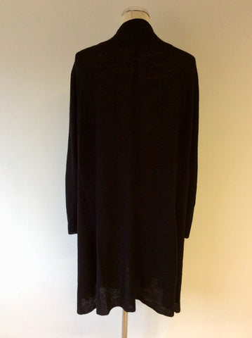 WINDSMOOR BLACK FINE KNIT LONG SLEEVE CARDIGAN SIZE XL