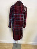 MARKS & SPENCER COLLECTION NAVY & MULTICOLOURED TWEED COAT SIZE 8