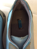 BRAND NEW JOURNEY CONVEYOR BLUE & GREY LEATHER LACE UP SHOES  SIZE 4/37