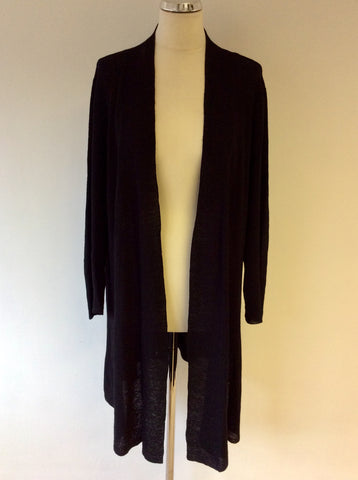 WINDSMOOR BLACK FINE KNIT LONG SLEEVE CARDIGAN SIZE XL