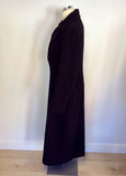 PLANET BLACK WOOL & CASHMERE BLEND DOUBLE BREASTED LONG COAT SIZE 14