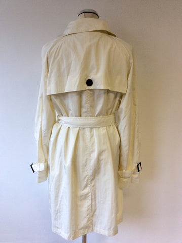 JAEGER WHITE BELTED TRENCH COAT/ MAC SIZE 16