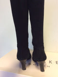 TED BAKER BANG BLACK SUEDE KNEE LENGTH BOOTS SIZE 5/38