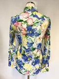 BRAND NEW RALPH LAUREN POLO MULTI COLOURED FLORAL PRINT LONG SLEEVE SHIRT SIZE 8 UK 12