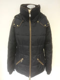 PER UNA NAVY BLUE DETACHABLE HOOD PADDED JACKET SIZE M