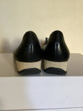 BRAND NEW VAN DAL NAVY BLUE & WHITE WEDGE HEELS SIZE 4/37
