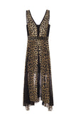 BRAND NEW ALL SAINTS MACELLO LEPPO SLEEVELESS LEOPARD PRINT MIDI DRESS SIZE 14