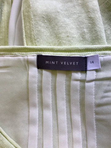 MINT VELVET CITRUS LINE FINE KNIT JUMPER SIZE 14