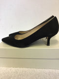 LK BENNETT OCTAVE BLACK SUEDE HEELS SIZE 3.5/36