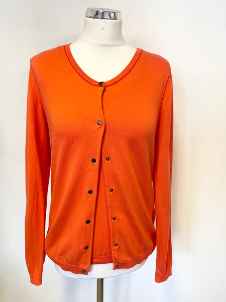 GERARD DAREL CORAL FINE KNIT COTTON SLEEVELESS TOP & CARDIGAN SET SIZE 2 UK 12