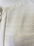 COMPTOIR DES COTONNIERS IVORY COLLARLESS ZIP UP JACKET SIZE S UK 10
