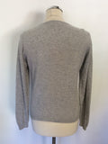 LOCHMERE LIGHT GREY CREW NECK LONG SLEEVE JUMPER SIZE 12