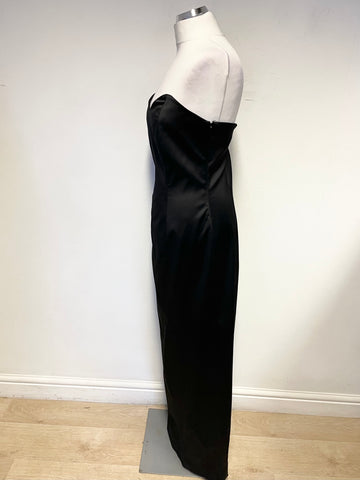 COAST BLACK STRAPLESS EVENING DRESS SIZE 16