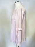 MINT VELVET PINK LONG FRILL SLEEVED TOP SIZE 10