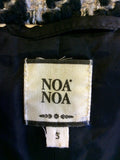 NOA NOA BLACK,GREY & SILVER CHECK JACKET SIZE S