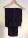 VINTAGE C&A BLACK TUXEDO WOOL SUIT SIZE 44M/ 38W/ 32L
