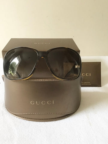GUCCI 3027/S HAVANA TORTOISE BROWN FRAME WITH DARK GREY GRADIENT LENS SUNGLASSES