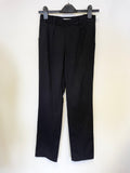 BRAND NEW LK BENNETT CHARCOAL PINSTRIPE TROUSER SUIT SIZE 6