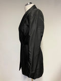 AMANDA WAKELEY BLACK 100% SILK FITTED EVENING / SPECIAL OCCASION JACKET SIZE 8