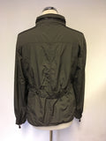 MASSIMO DUTTI BROWN ZIP UP JACKET WITH CONCEALED HOOD SIZE L
