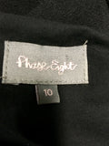 PHASE EIGHT BLACK STUDDED TUNIC TOP SIZE 10