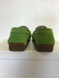 BRAND NEW VANILLA MOON SIAN LIME GREEN SUEDE FLAT LOAFERS SIZE 4/37