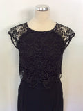 BRAND NEW PHASE EIGHT BLACK LACE TOP CAP SLEEVE JUMPSUIT SIZE 10