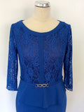 BRAND NEW JAMES LAKELAND BLUE LACE TOP PENCIL DRESS SIZE 14