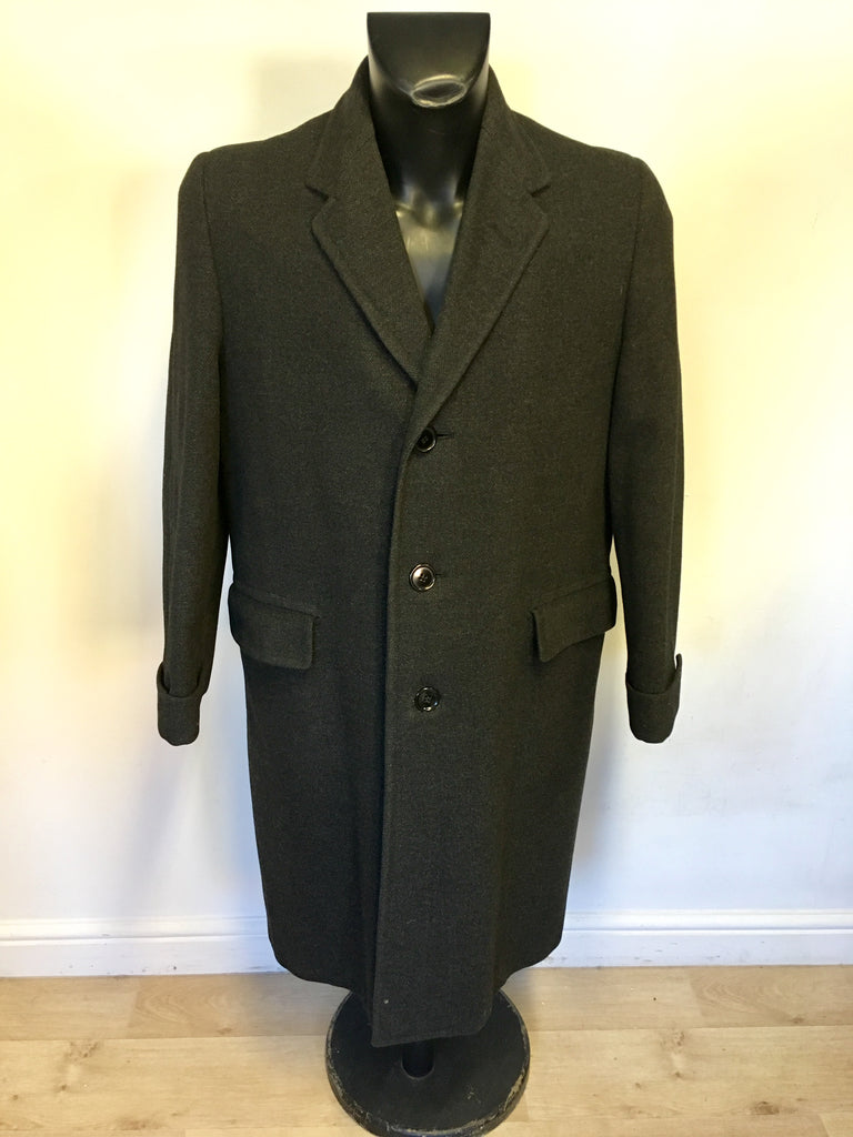 G.A. DUNN CO DARK GREY CROMBIE CLOTH WOOL COAT SIZE 36R