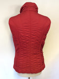 GERRY WEBER RED ZIP UP GILET SIZE10