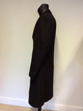 BURBERRY’S CHARCOAL WOOL CLASSIC FORMAL COAT SIZE 38