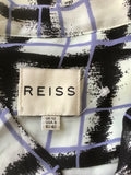 BRAND NEW REISS MIAMI PALE BLUE CHECK PRINT SHIRT DRESS SIZE 12