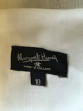 MARGARET HOWELL BLACK & WHITE PRINCE OF WALES CHECK WOOL TROUSERS SIZE 10