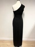 COAST BLACK ONE SHOULDER LONG EVENING  DRESS SIZE 6