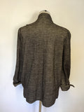 DIANE VON FURSTENBERG BROWN MARL BOYFRIEND JACKET SIZE UK 12