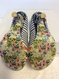 NEW EX DISPLAY IRREGULAR CHOICE STRIPE,SPOT & FLORAL PRINT HEELS SIZE 6/39