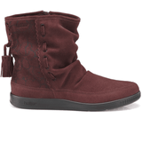 HOTTER DEEP RED / WINE SUEDE TASSEL TRIM SUEDE ANKLE BOOTS SIZE 5.5/38.5