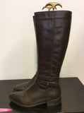 MODA IN PELLE TRENTON OLIVE WRAP AROUND STRAP LONG LEATHER BOOTS SIZE 6/39