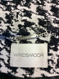 WINDSMOOR BLACK & IVORY PRINT JACKET SIZE 20
