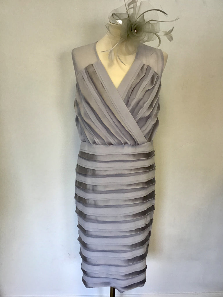 PHASE EIGHT SILVER GREY TIERED LAYERED SPECIAL OCCASION DRESS & MATCHI Whispers Dress Agency PHASE EIGHT SILVER GREY TIERED LAYERED SPECIAL OCCASION DRESS & MATCHI Whispers Dress Agency