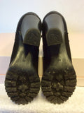 CAPRICE BLACK SUEDE & LEATHER ANKLE BOOTS SIZE 4.5/37.5