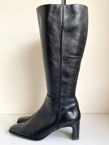 BRAND NEW SALLY O HARA BLACK LEATHER BOOTS  SIZE 4/37