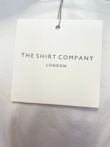 BRAND NEW THE SHIRT COMPANY ADELAIDE WHITE COTTON TIE BELT FIT & FLARE DRESS SIZE 12
