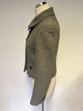 HOBBS BROWN FLECK WOOL BLEND JACKET & SKIRT SUIT SIZE 12