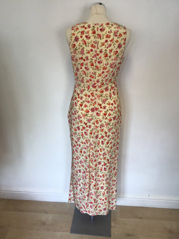 LAURA ASHLEY FLORAL PRINT SILK DRESS SIZE 12